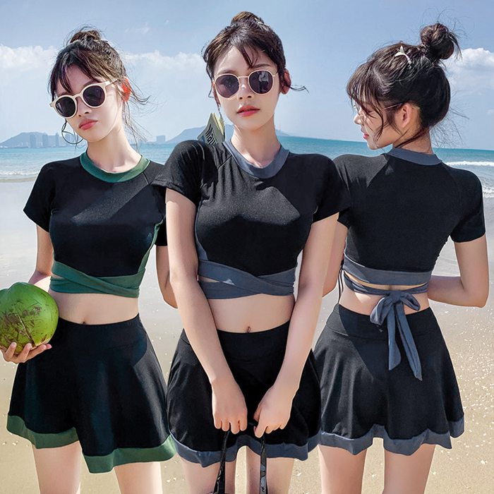 水着 レディース 体型カバー 水着 レディース 2点セット セパレート 中学生 高校生 可愛い スイムウェア リゾート 夏 カジュアル 20代 |  | 03