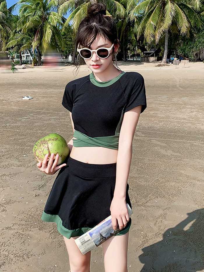 水着 レディース 体型カバー 水着 レディース 2点セット セパレート 中学生 高校生 可愛い スイムウェア リゾート 夏 カジュアル 20代 |  | 05