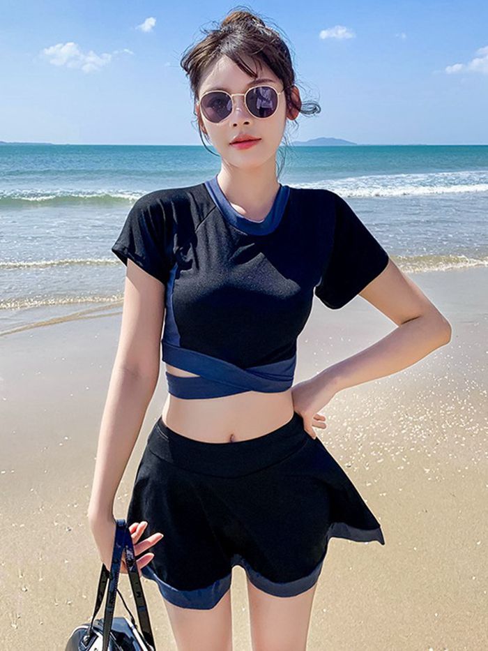 水着 レディース 体型カバー 水着 レディース 2点セット セパレート 中学生 高校生 可愛い スイムウェア リゾート 夏 カジュアル 20代 |  | 09