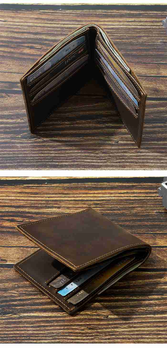 本革 二つ折り財布 メンズ 二つ折り 折財布 軽い 使いやすい コンパクト レザー 革 シンプル 定番 ウォレット 8枚カード収納 プ |  | 12