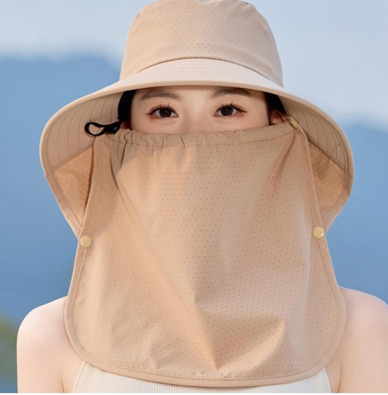 帽子 UVカット帽子 レディース フェイスカバー付き 紫外線対策 つば広 帽子 農作業 日焼け防止 取り外し可 通気性抜群 軽量 |  | 17