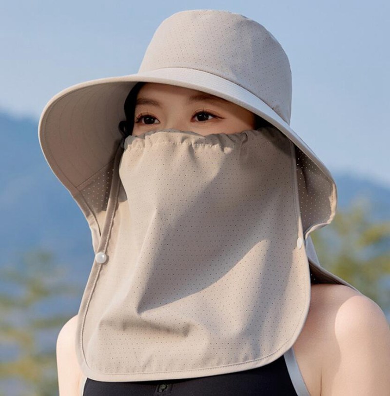帽子 UVカット帽子 レディース フェイスカバー付き 紫外線対策 つば広 帽子 農作業 日焼け防止 取り外し可 通気性抜群 軽量 |  | 14