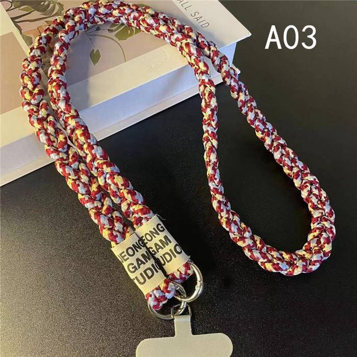 スマホショルダー ストラップ 編み込み 三つ編みネックストラップ 120cm 太め |  | 03