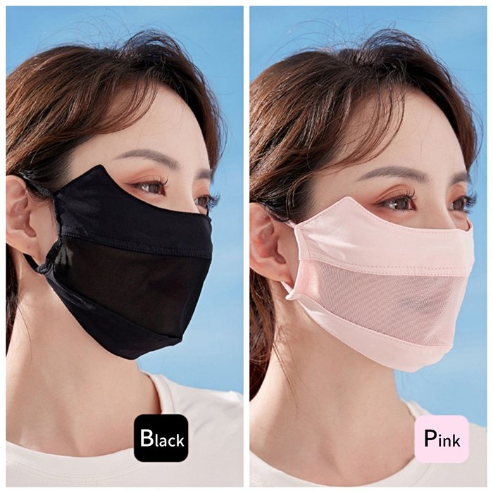 UVマスク 日焼け防止専用マスク 接触冷感 UVカット マスク メッシュ 調節可能 洗える 通気性 |  | 01