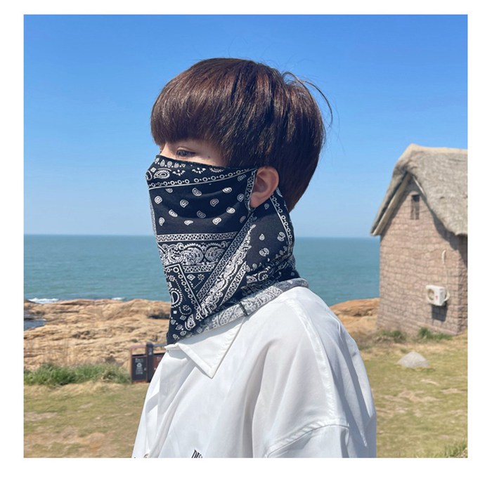 フェイスカバー 紫外線対策 日焼け防止 接触冷感 マスク 総柄 無地 耳かけ 洗える |  | 10