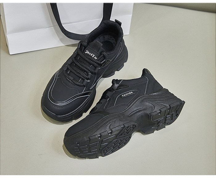 厚底スニーカー レディース ダッド シューズ ダッド スニーカー ウォーキング シューズ インヒール 幅広 白 黒 厚底 ス |  | 15