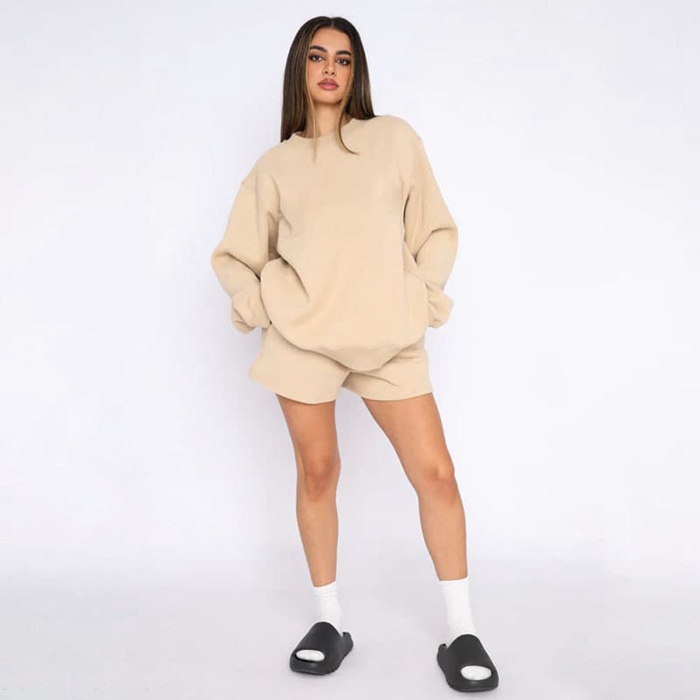 ルームウェア 大きいサイズ レディース セットアップ ショートパンツ トレーナー 無地 スウェット ワイドサイズ 春 秋 |  | 12