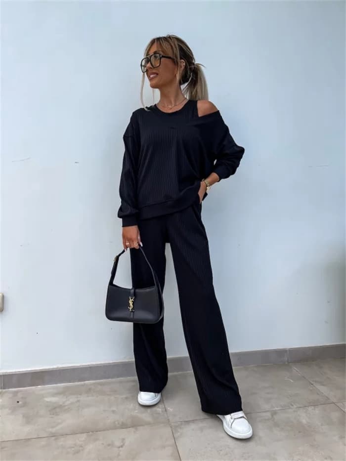 セットアップ レディース 3点セット トレーナー ワイドパンツ タンクトップ  プリーツ オーバーサイズ 上下セット |  | 15