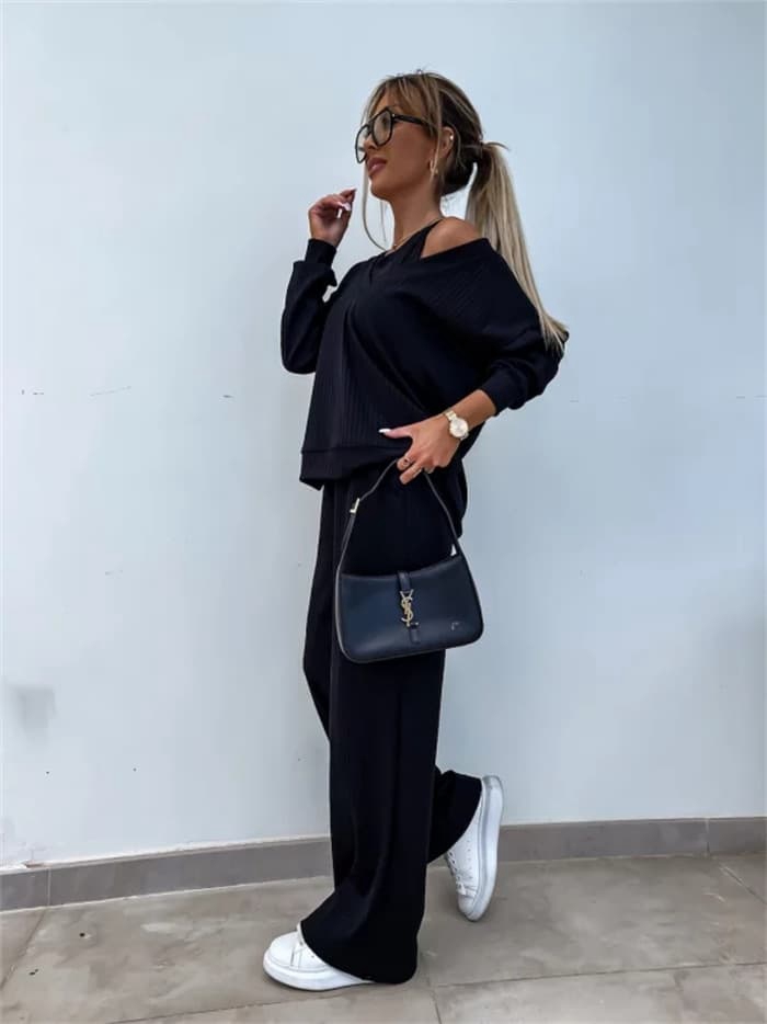 セットアップ レディース 3点セット トレーナー ワイドパンツ タンクトップ  プリーツ オーバーサイズ 上下セット |  | 16