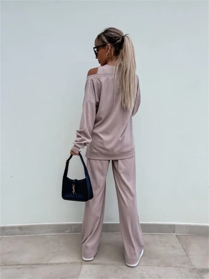 セットアップ レディース 3点セット トレーナー ワイドパンツ タンクトップ  プリーツ オーバーサイズ 上下セット |  | 07