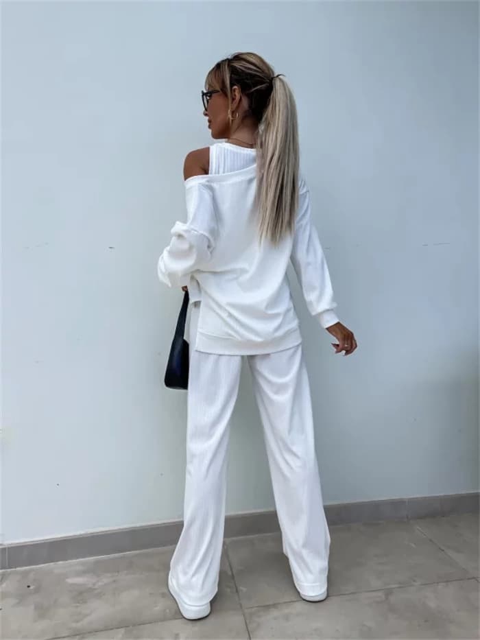 セットアップ レディース 3点セット トレーナー ワイドパンツ タンクトップ  プリーツ オーバーサイズ 上下セット |  | 12