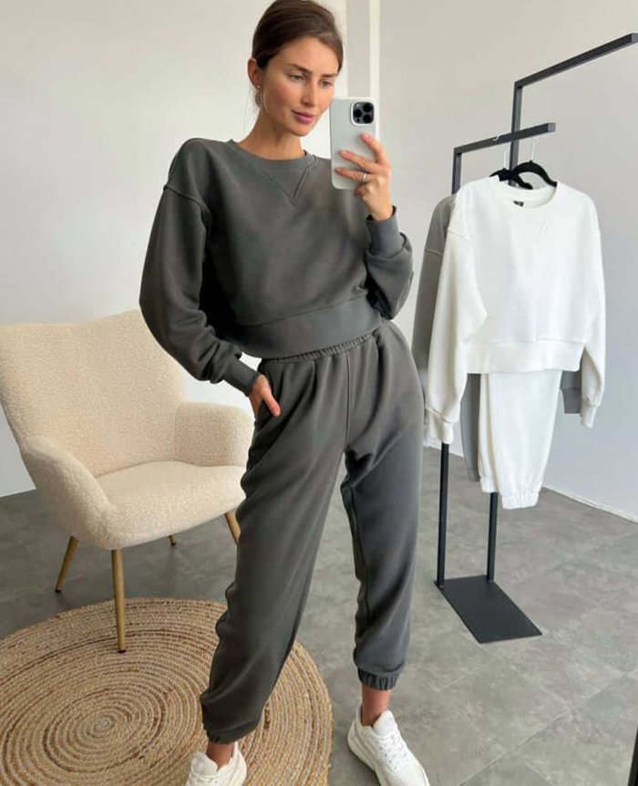 スウェット セットアップ レディース 上下セット ジャージ ルームウェア パンツ 部屋着 長袖 可愛い お洒落 スポーツウェア |  | 04