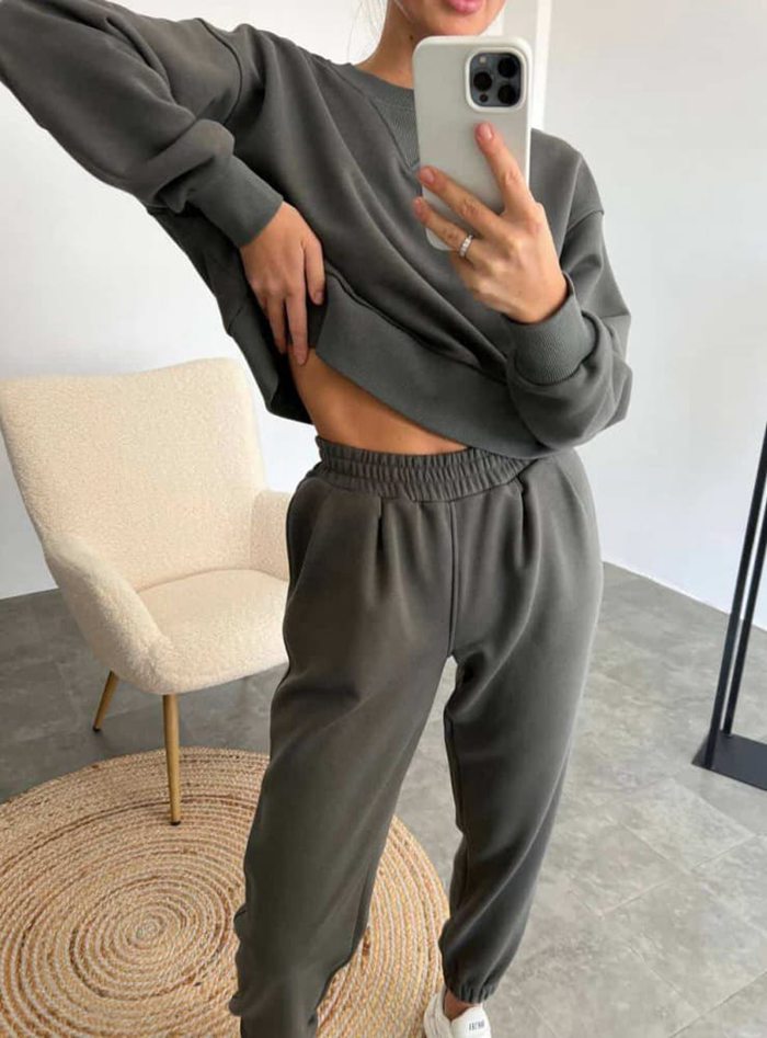 スウェット セットアップ レディース 上下セット ジャージ ルームウェア パンツ 部屋着 長袖 可愛い お洒落 スポーツウェア |  | 06