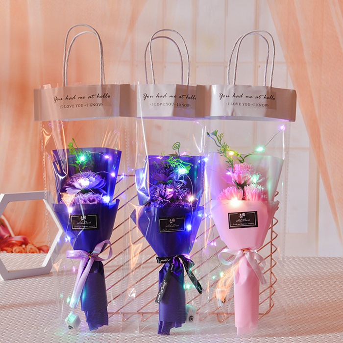 LEDライト付き ソープフラワー 枯れない花 花束 バラ 3輪 LED イルミネーションライト フレグランス ブーケ 造花 石鹸花 プレゼント ギフト |  | 12