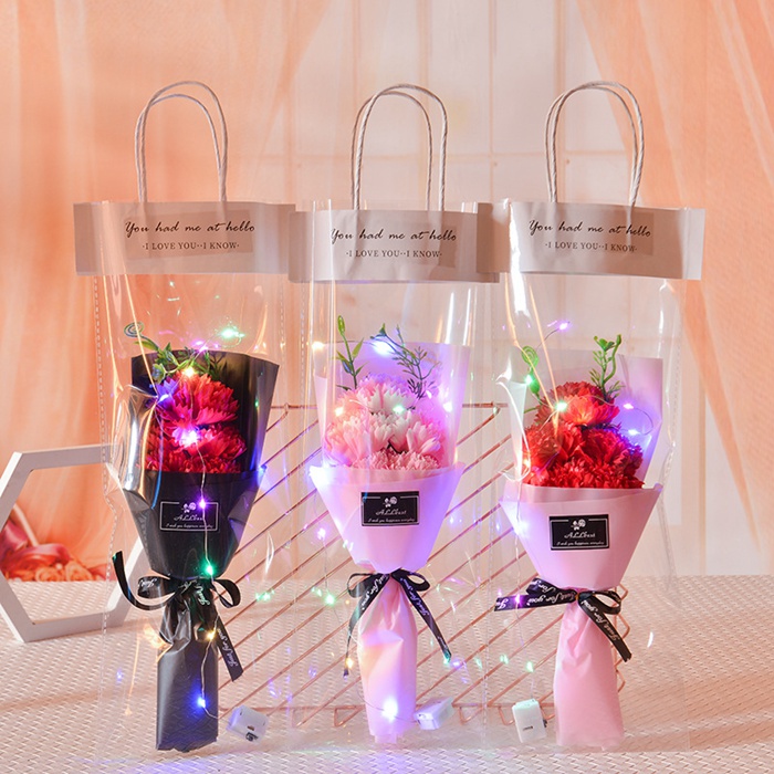 LEDライト付き ソープフラワー 枯れない花 花束 バラ 3輪 LED イルミネーションライト フレグランス ブーケ 造花 石鹸花 プレゼント ギフト |  | 13