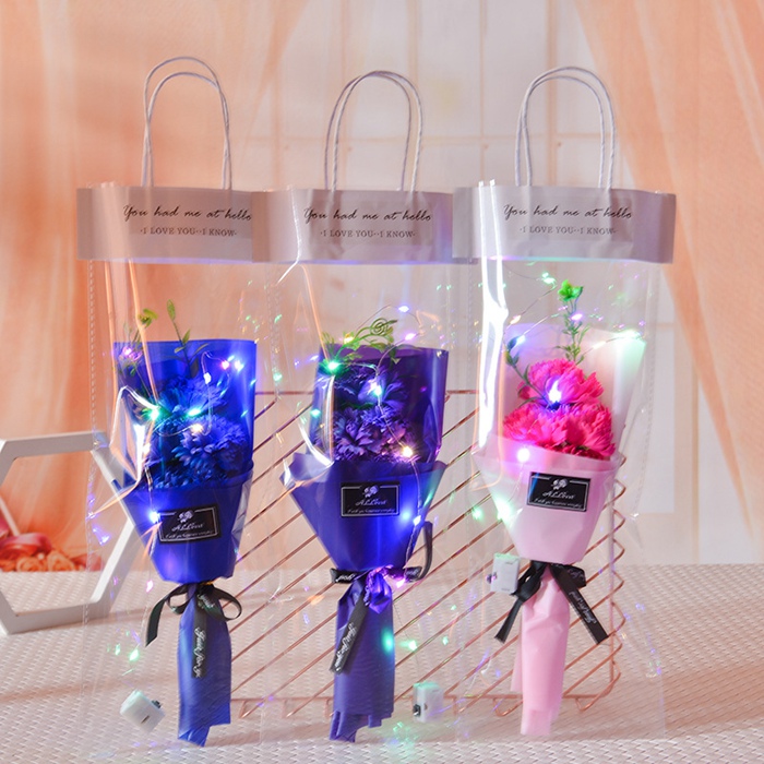 LEDライト付き ソープフラワー 枯れない花 花束 バラ 3輪 LED イルミネーションライト フレグランス ブーケ 造花 石鹸花 プレゼント ギフト |  | 14