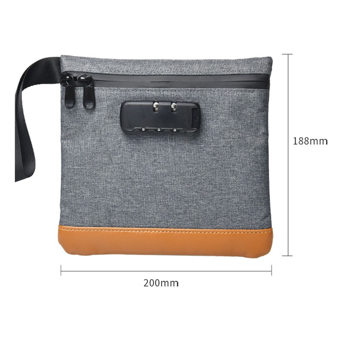 ハンドバッグ セキュリティ キーボックス ポケット ロック付きバッグ フォルダ 収納袋 鍵付きポーチ 通帳入れ 貴重品入れ |  | 06