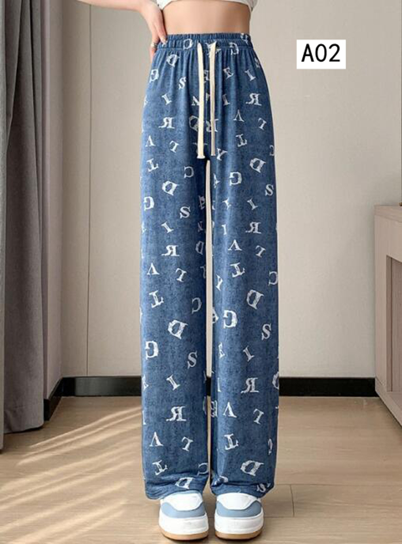 ワイドデニム レディース 春夏 薄手 ワイドパンツ レディース 夏 涼しい 涼感 冷感 速乾 UVカットパンツ ボトムス ゆったり ガウチョパンツ ワイド |  | 02