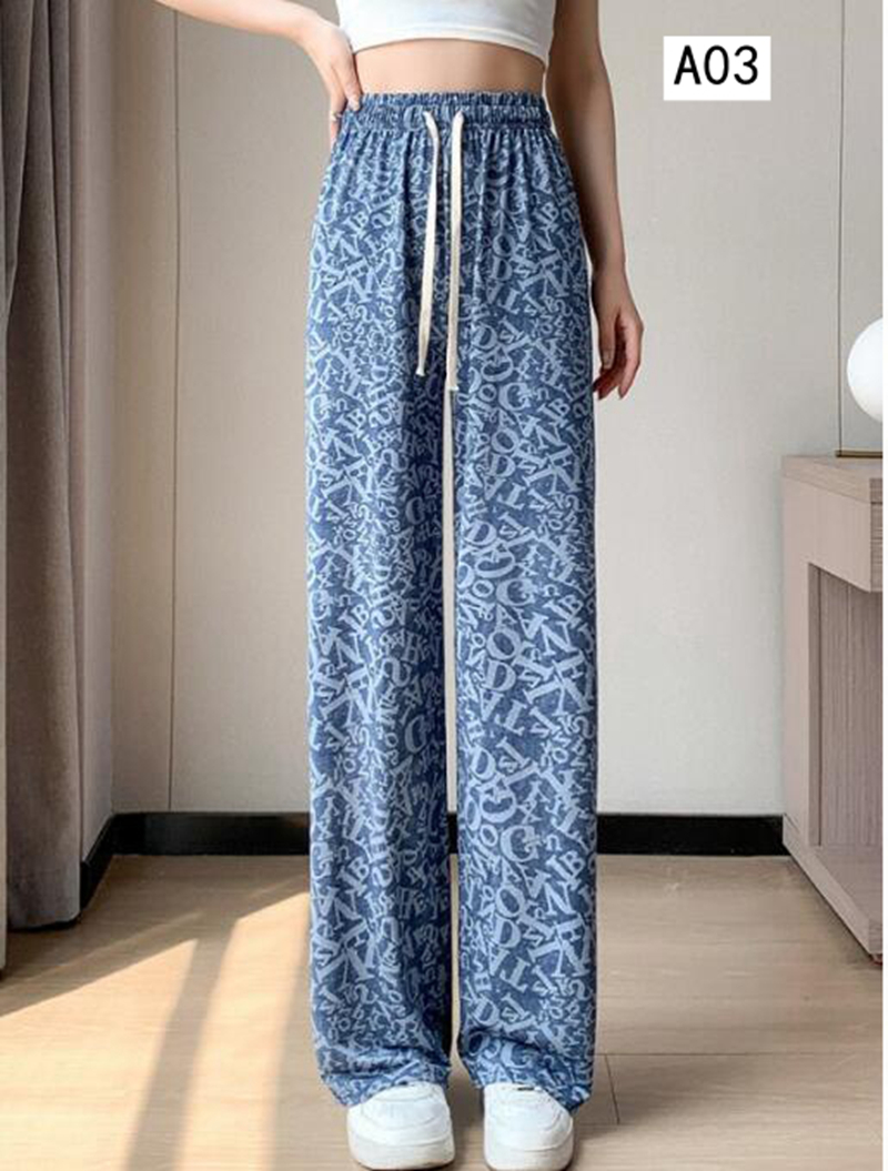 ワイドデニム レディース 春夏 薄手 ワイドパンツ レディース 夏 涼しい 涼感 冷感 速乾 UVカットパンツ ボトムス ゆったり ガウチョパンツ ワイド |  | 03