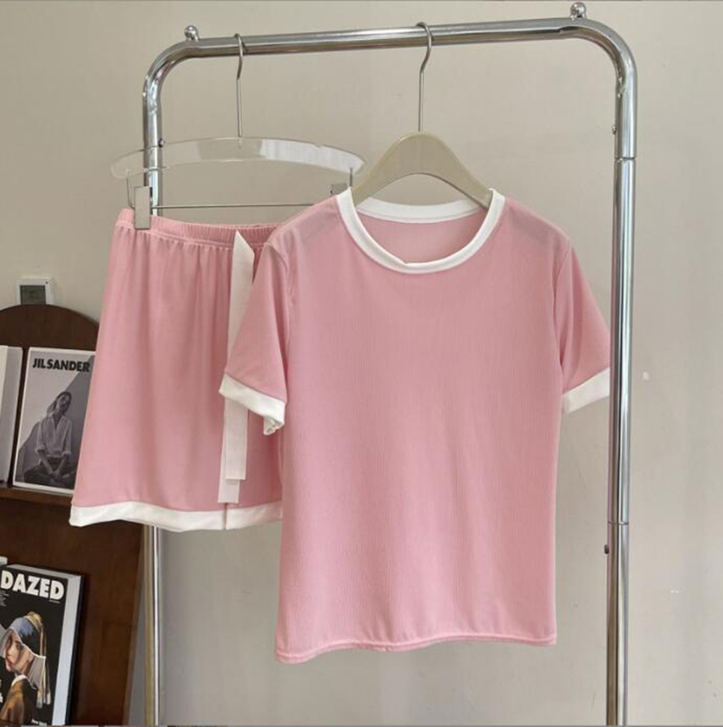 ルームウェア レディース 夏 接触冷感 パジャマ Tシャツ ショートパンツ 上下2点セット セットアップ 薄手 快適 柔らか 吸汗 通気 ゆったり |  | 05