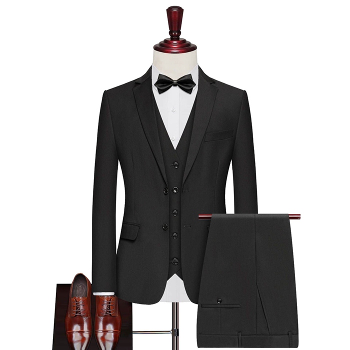 3点セット ビジネススーツ メンズ スリーピース セットアップ スリムスーツ ビジネス 礼服 冠婚葬祭 スリム 大きいサイズ フ |  | 07