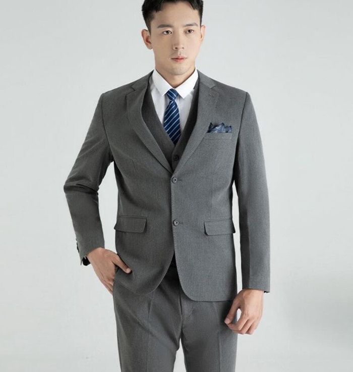 スリーピーススーツ メンズ 結婚式スーツ フォーマル ネクタイ付き 洗える スリム ウォッシャブル オールシーズン 標準体 2つ |  | 11