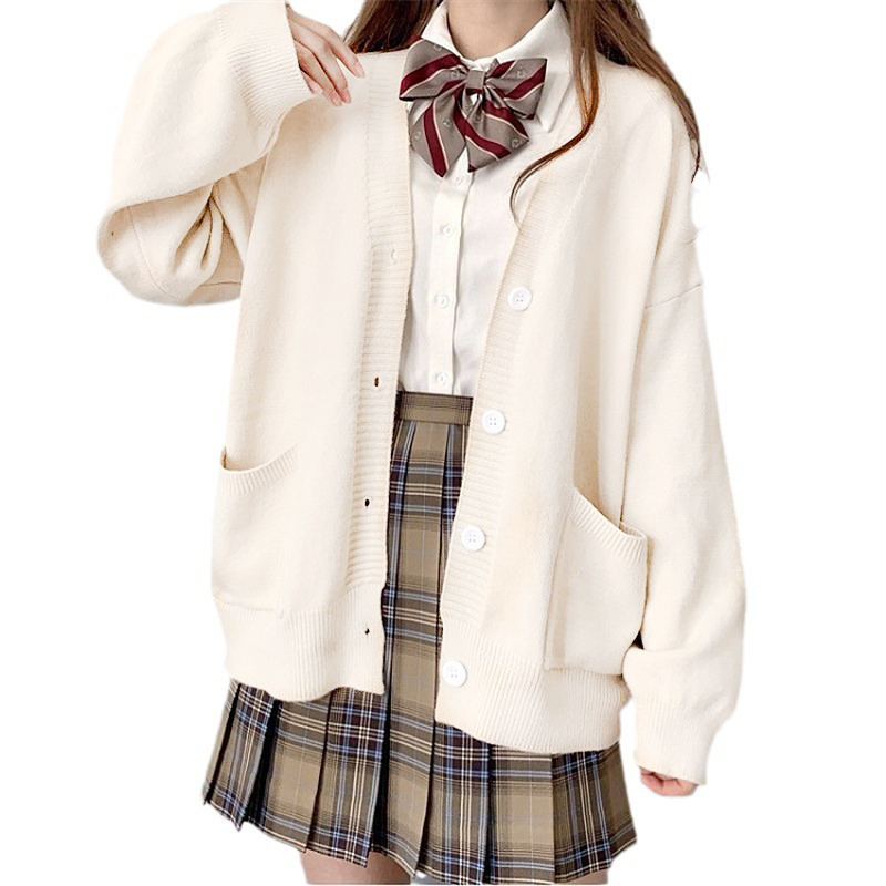 スクールカーディガン カーディガン レディース ニット セーター トップス 学生 服 制服 アウター 無地 羽織 女子 通学 高校生 中学生 秋服 春服 |  | 01