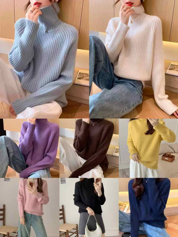 タートルネック セーター レディース 秋冬 厚手ニット トップス ニットセーター プルオーバー 長袖 オフィス 学校 |  | 16