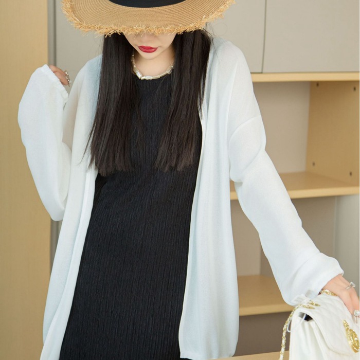 UVカット カーディガン ドルマンカーディガン シアー 透け感 サマーカーディガン 紫外線対策 日焼け防止 冷房対策 体型カバー 長袖 |  | 07
