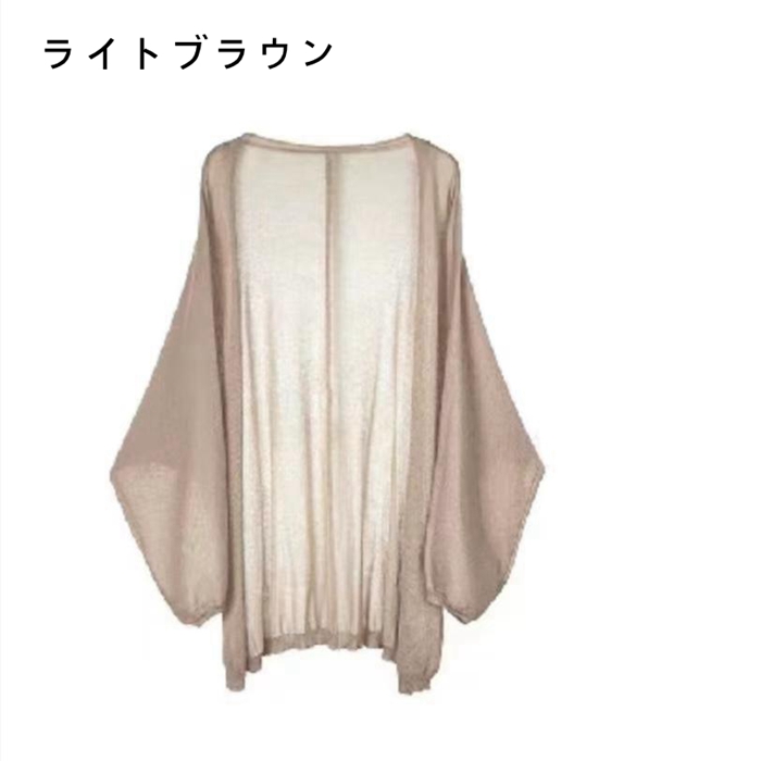 UVカット カーディガン ドルマンカーディガン シアー 透け感 サマーカーディガン 紫外線対策 日焼け防止 冷房対策 体型カバー 長袖 |  | 04