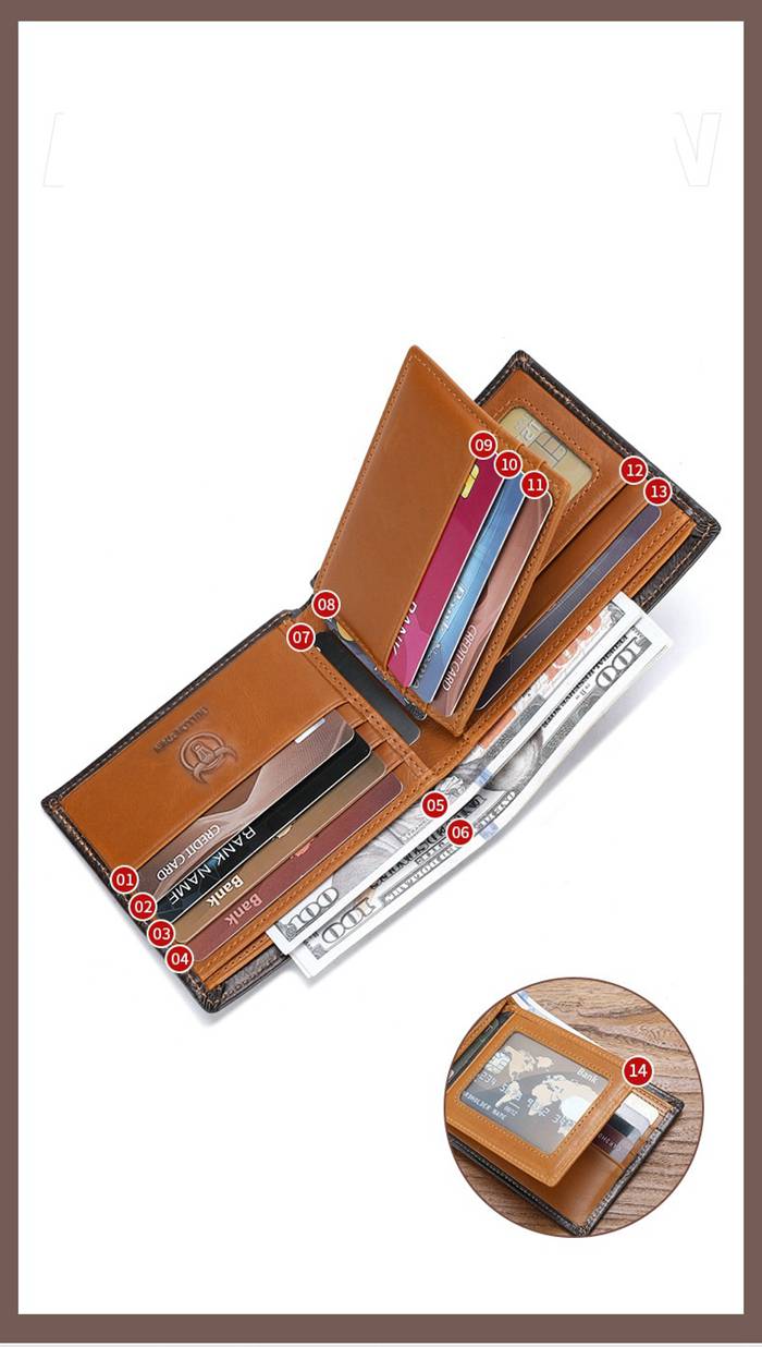 本革 二つ折り財布 メンズ スキミング防止 薄型 軽量 大容量 カード収納 おしゃれ シンプル 高見え ビジネス プレゼント ギフト |  | 13