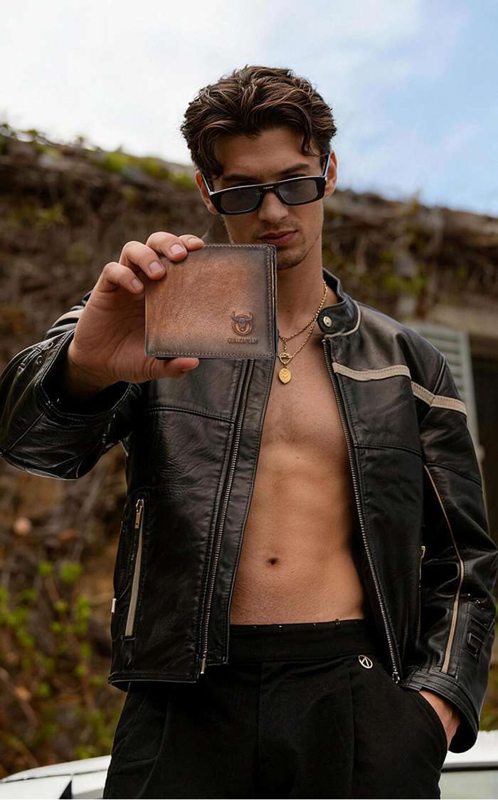 本革 二つ折り財布 メンズ スキミング防止 薄型 軽量 大容量 カード収納 おしゃれ シンプル 高見え ビジネス プレゼント ギフト |  | 11