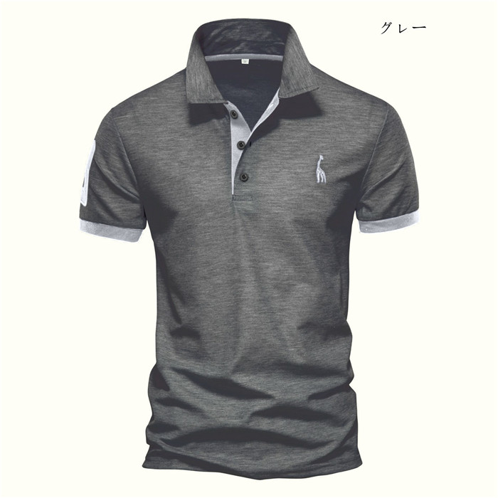 ポロシャツ 半袖 ゴルフ 鹿 メンズ ゴルフシャツ 切り替え ゴルフウェア スポーツウェア 無地 綿 大きいサイズ シンプル おしゃれ |  | 05