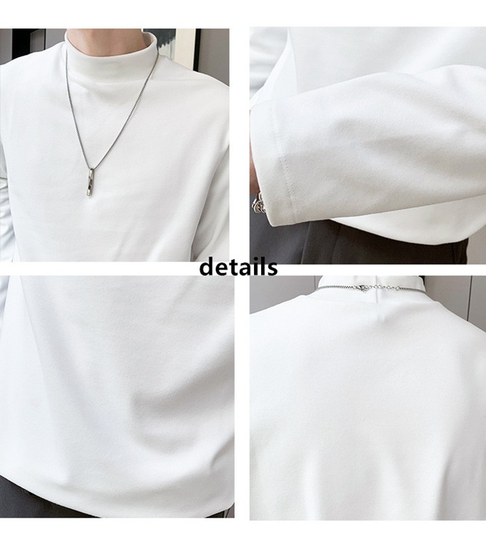 長袖 Tシャツ メンズ 長袖 Tシャツ ロングTシャツ ハイネック インナー 無地 暖かい 細身 トップス  新作 おしゃれ カジュアル |  | 13