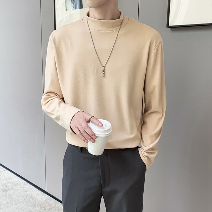 長袖 Tシャツ メンズ 長袖 Tシャツ ロングTシャツ ハイネック インナー 無地 暖かい 細身 トップス  新作 おしゃれ カジュアル |  | 03