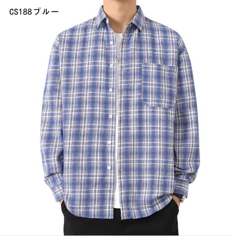 チェック柄 シャツ チェックシャツ 長袖 大きいサイズ メンズ レディース ユニセックス 男女兼用 カジュアル カジュアルシャ |  | 02