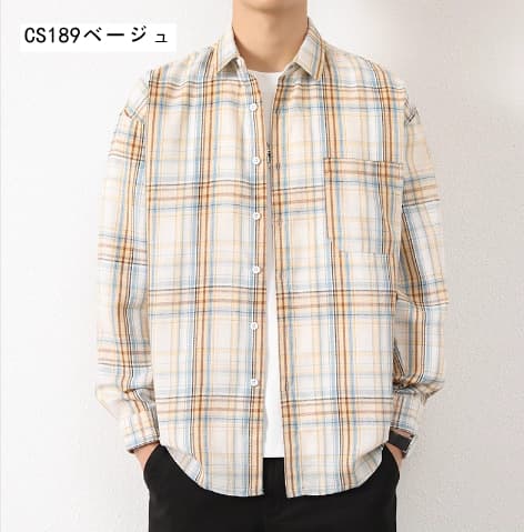 チェック柄 シャツ チェックシャツ 長袖 大きいサイズ メンズ レディース ユニセックス 男女兼用 カジュアル カジュアルシャ |  | 06