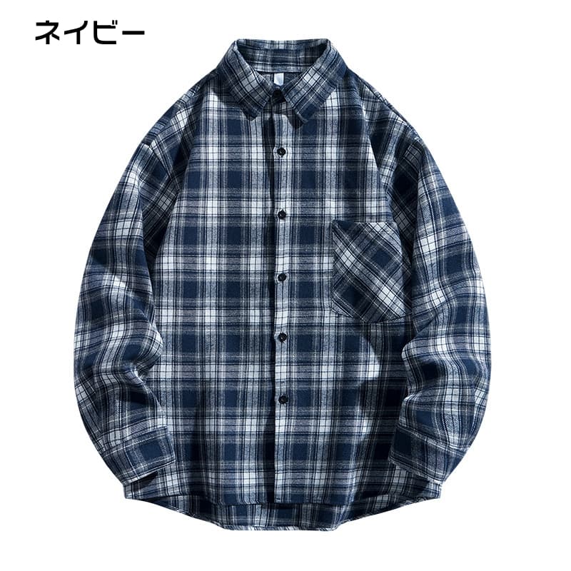シャツ チェック柄 チェックシャツ 長袖 トップス 春 秋 冬 ゆったり 大きいサイズ メンズ カジュアル カジュアルシャツ 2 |  | 05
