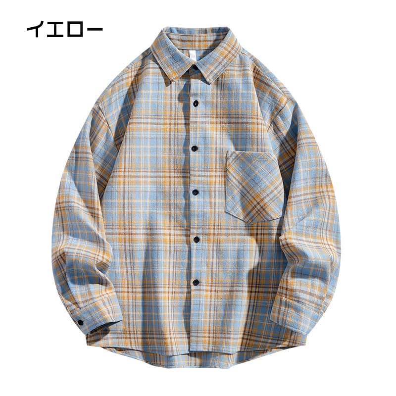 シャツ チェック柄 チェックシャツ 長袖 トップス 春 秋 冬 ゆったり 大きいサイズ メンズ カジュアル カジュアルシャツ 2 |  | 03