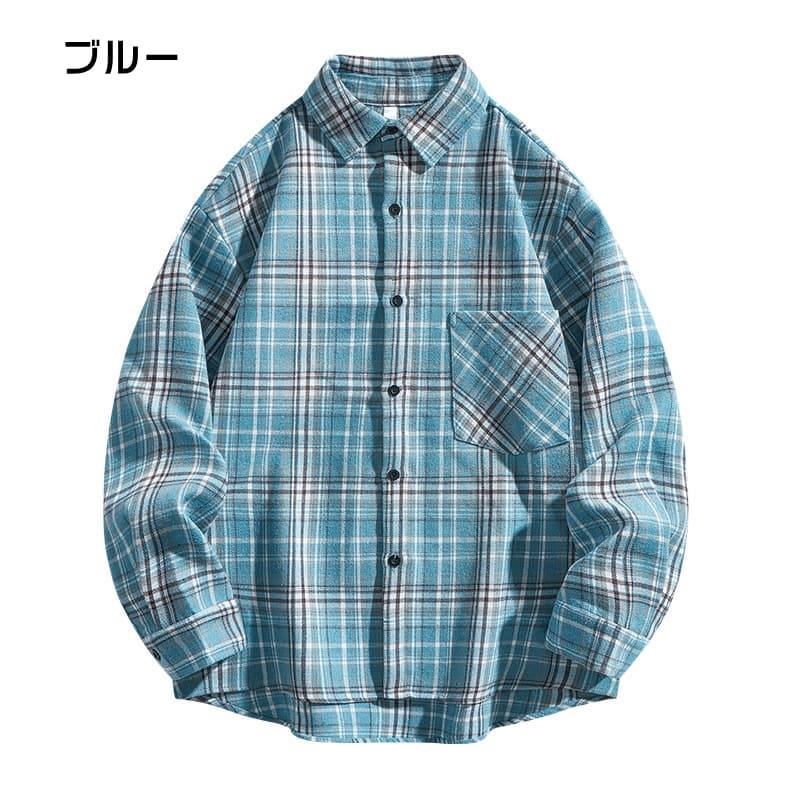 シャツ チェック柄 チェックシャツ 長袖 トップス 春 秋 冬 ゆったり 大きいサイズ メンズ カジュアル カジュアルシャツ 2 |  | 04