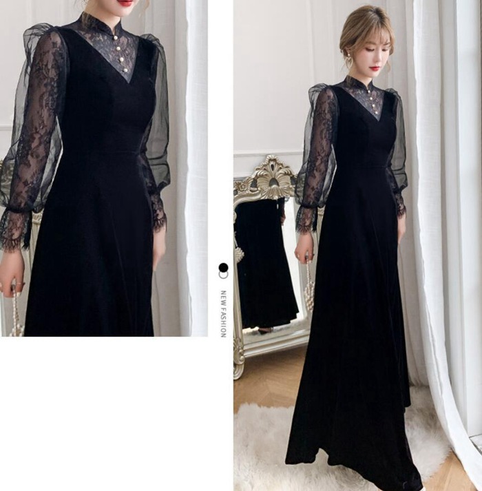 パーティードレス 冬 ベロアドレス 同窓会 服装 成人式 二次会 ベロア ドレス オケージョンドレス お呼ば |  | 06