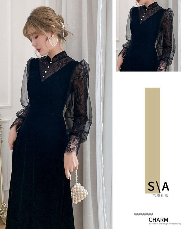 パーティードレス 冬 ベロアドレス 同窓会 服装 成人式 二次会 ベロア ドレス オケージョンドレス お呼ば |  | 07