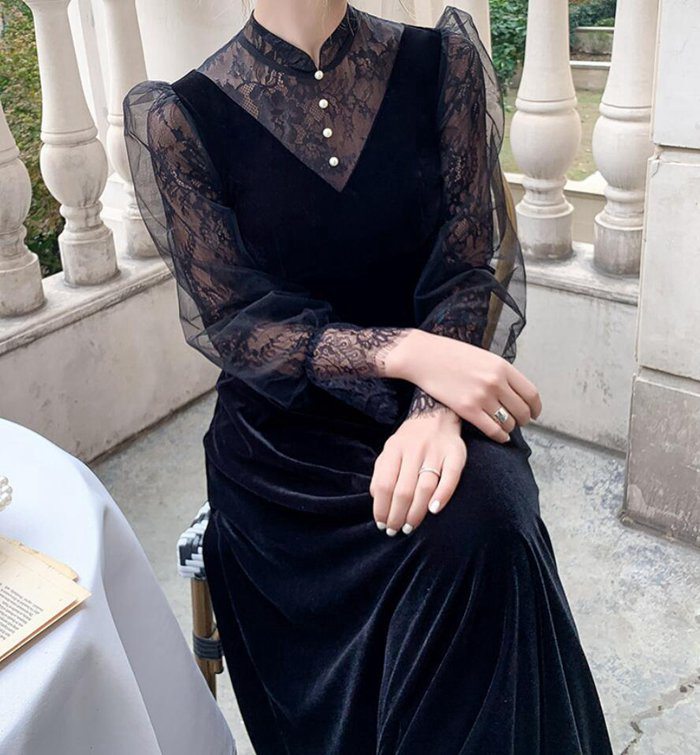 パーティードレス 冬 ベロアドレス 同窓会 服装 成人式 二次会 ベロア ドレス オケージョンドレス お呼ば |  | 08