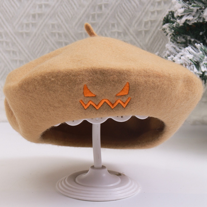 かぼちゃ帽子 ハロウィン ベレー帽 パンプキン 刺繍 帽子 カボチャ クラシック キャップ パーティー ギフト プレゼント かわいい おもしろ |  | 05