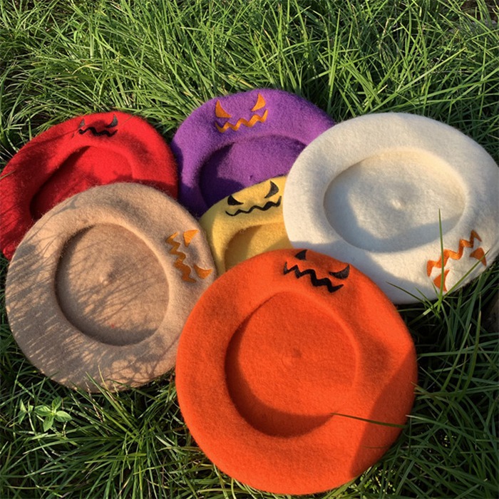 かぼちゃ帽子 ハロウィン ベレー帽 パンプキン 刺繍 帽子 カボチャ クラシック キャップ パーティー ギフト プレゼント かわいい おもしろ |  | 08