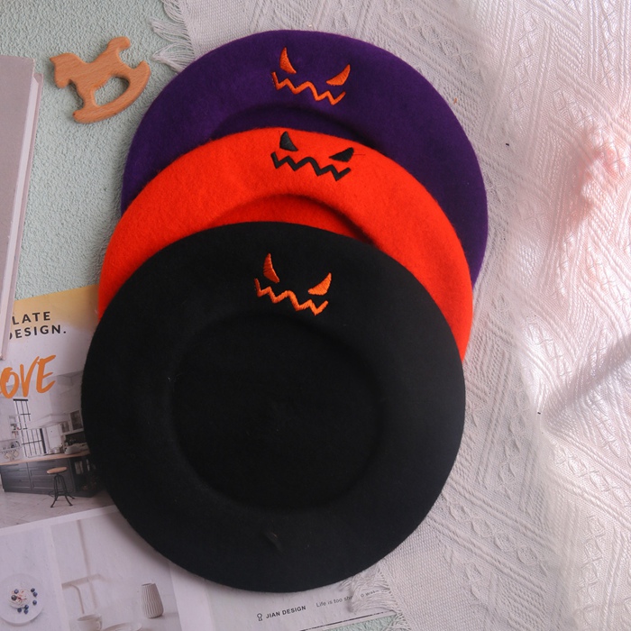 かぼちゃ帽子 ハロウィン ベレー帽 パンプキン 刺繍 帽子 カボチャ クラシック キャップ パーティー ギフト プレゼント かわいい おもしろ |  | 09