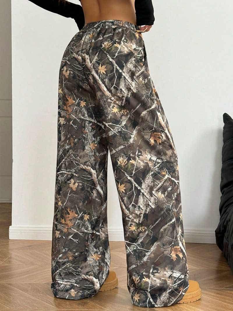 ボタニカル柄 ワイドパンツ レディース ボトムス 秋 冬 春 楽ちん パンツ ゆったり 柄物 総柄 イージーパンツ ウエストゴム |  | 11