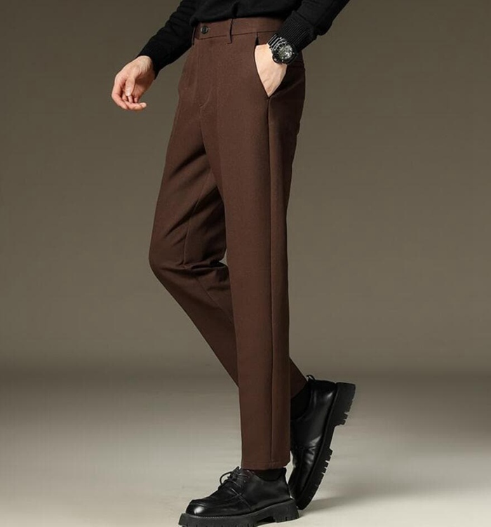 テーパードパンツ スリム スラックス センタープレス メンズ ビジネス