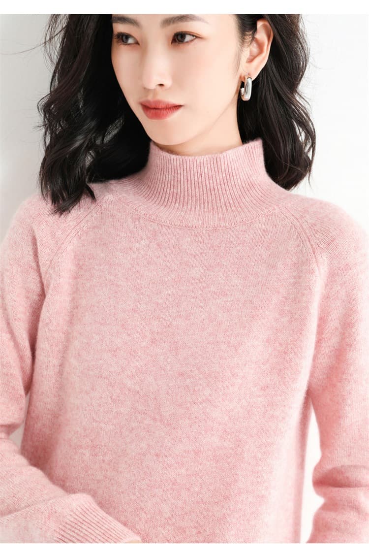 ウール混 ニットセーター レディース ハイネック ニット セーター ゆったり 体型カバー ショート丈 リブ二ット 無地 長袖 |  | 12