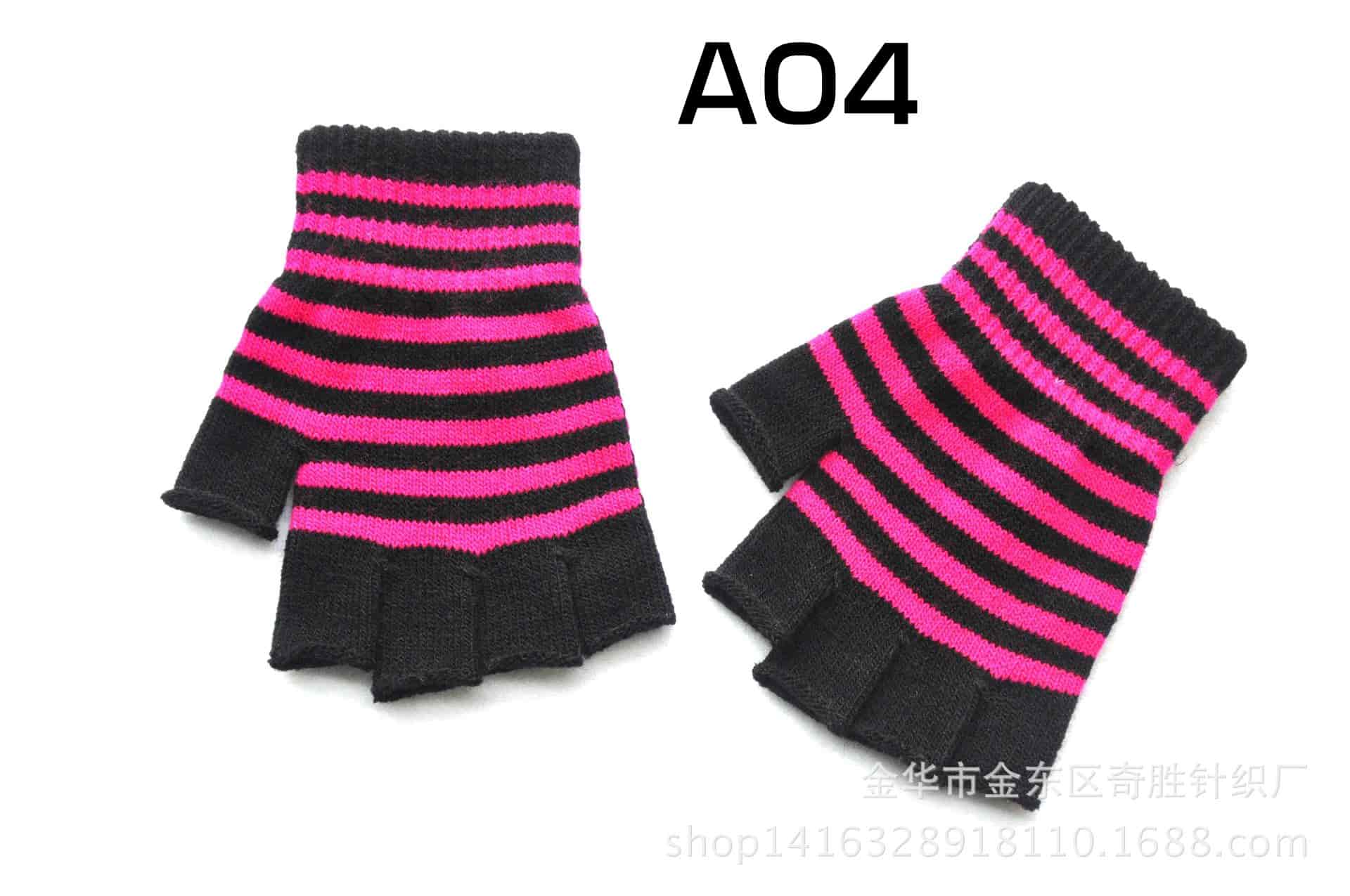 指なし手袋 ハーフフィンガーグローブ レディース 女性用 あったか 防寒 暖か ニット 単色 無地 シンプル アームウォーマ |  | 04